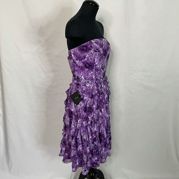 White House Black Market Floral Cascade Cocktail Dress - Women’s 10 - Picture 5 of 8